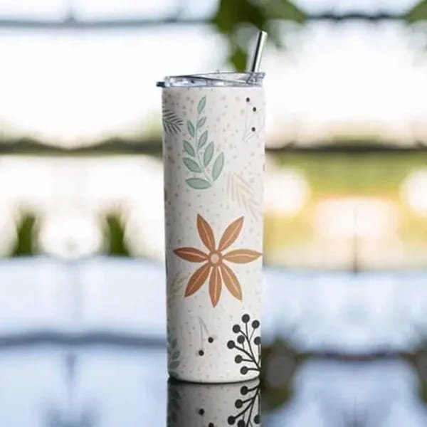Customized Stainless Steel Skinny Tumbler with Straw - Armbh