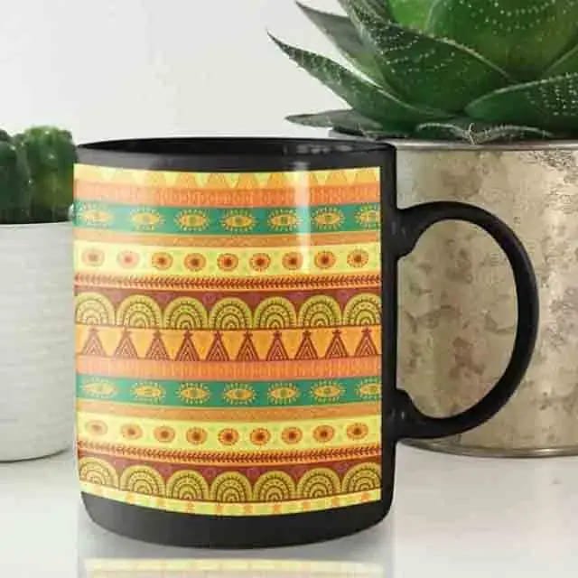 Premium Full Black Coffee Mug – Custom Print | Ceramic Mug for Hot & Cold Beverages - Armbh