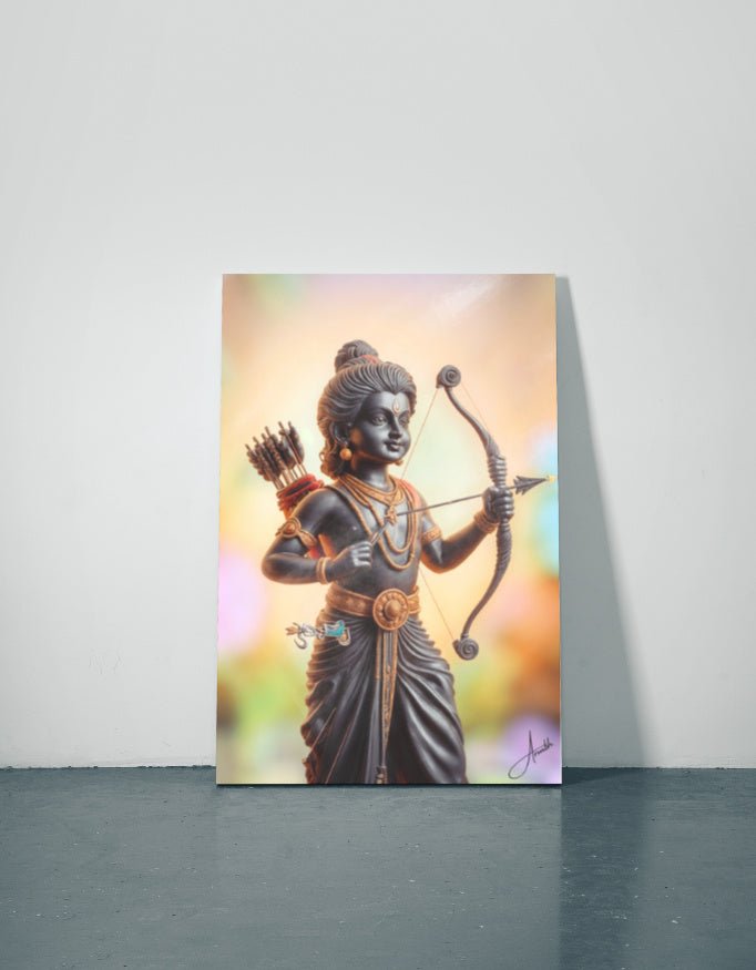 Ram Lalla Metal Wall Poster | Devotional Gift & Temple Décor - Armbh