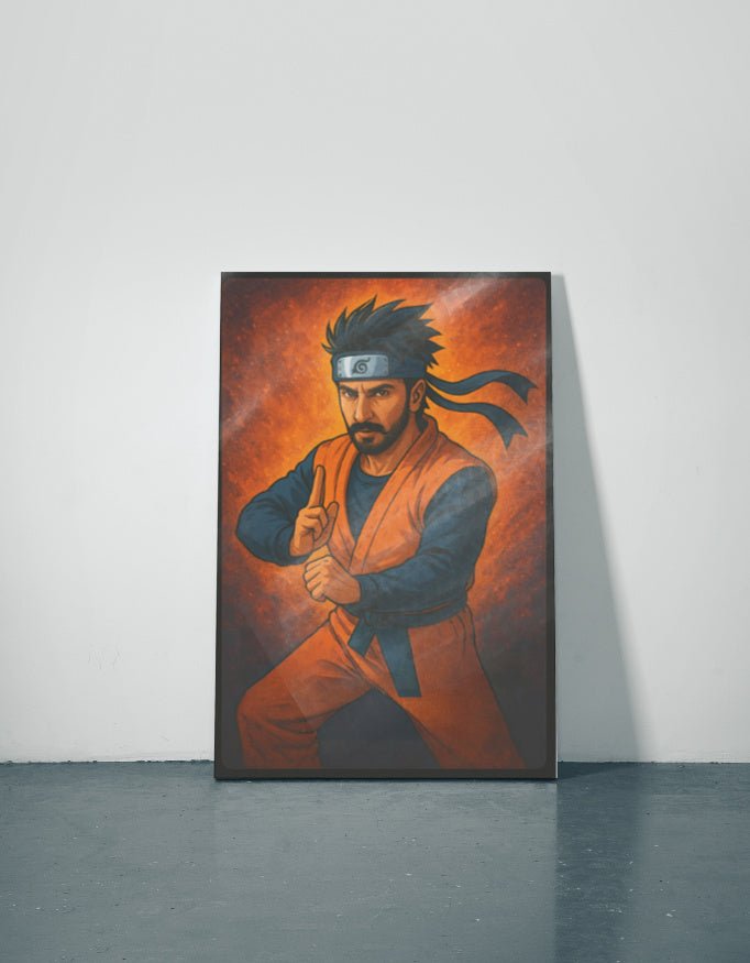 Ranveer Singh x Naruto Metal Poster | Premium Anime Wall Art for Fans - Armbh