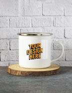 White Custom Enamel Mug – Durable, Eco - Friendly & Timeless - Armbh