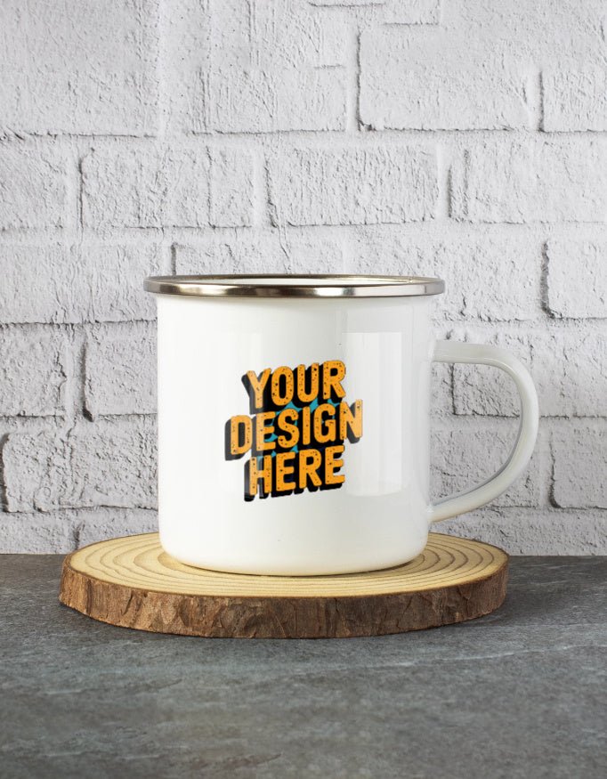 White Custom Enamel Mug – Durable, Eco - Friendly & Timeless - Armbh